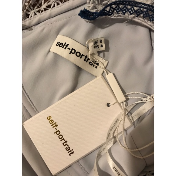 LAST CHANCE Self-Portrait Lace Paneled Minidress - Picture 2 of 3